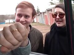 MatureVan video 'Old female driver fucking young couple for a free ride'